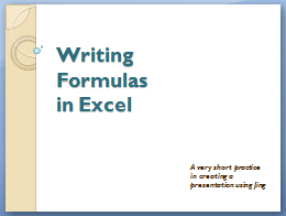 Excel Presentation
