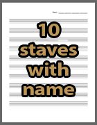 10 staves and name field